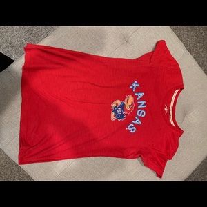 University of Kansas red T-shirt